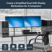 StarTech.com 4-Port Dual DisplayPort KVM Switch - 4K 60Hz - TAA