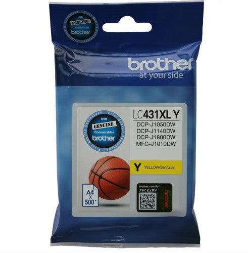Brother LC431XLY XL YELLOW INK ink cartridge 1 pc(s) Original Black