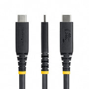 StarTech.com 50cm (1.6ft) USB4 Cable, 40Gbps, USB-IF Certified USB-C Cable, 240W PD, 8K 60Hz/4K 240Hz DP2.1 DP40, TPE Jacket, Thunderbolt 4 Compatible - Black USB-C Cord
