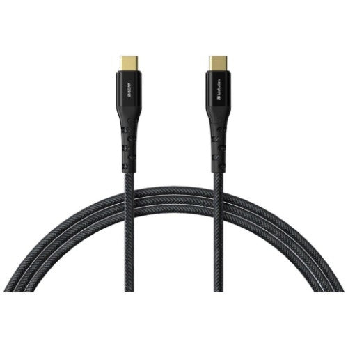 Verbatim Tough Max 240W Type C to Type C Cable USB cable 2 m USB C 0.48 Gbit/s Black