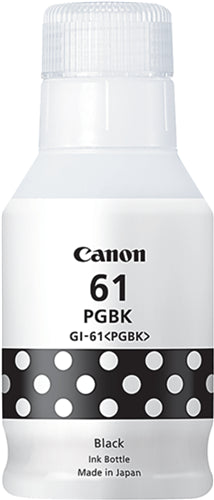 Canon GI61BK BLACK INK BOTTLE FOR G3620 G3625 G3660 - 6K PAGE YIELD