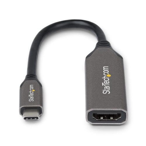 StarTech.com USB-C to HDMI Adapter, 8K 60Hz / 4K 120Hz, Thunderbolt / USB4 Compatible, USB C to HDMI 2.1 Converter, HDR10+, 7.9in (20cm) Cable