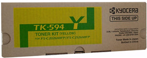 KYOCERA TK-594Y Yellow Toner for FS-C2126MFP/FS-C2026MFP/M6526CIDN (5,000 Yield)