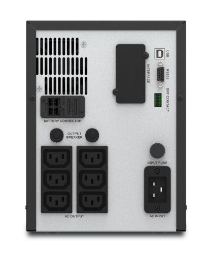APC Easy UPS 1 Ph Line Interactive, 3kVA, Tower, 230V, 6 IEC C13 outlets, AVR, Dry Contact, LCD, W/O Network Card support
