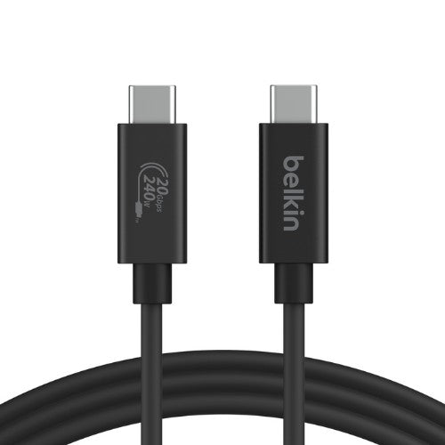 Belkin INZ004TT1.2MBK USB cable USB4 Gen 2x2 1.2 m USB C Black