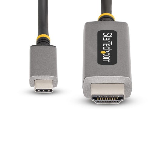 StarTech.com 10ft (3m) USB-C to HDMI Adapter Cable, 8K 60Hz, 4K 144Hz, HDR10, USB Type-C to HDMI 2.1 Video Converter Cable, USB-C DP Alt Mode/USB4/Thunderbolt Compatible - USB-C Laptop to HDMI