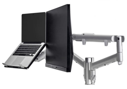 Atdec AWMS-2-ND13-C-S monitor mount / stand 86.4 cm (34") Silver Desk