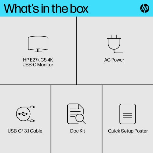 HP E-Series E27k G5 4K USB-C Monitor