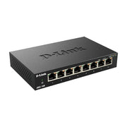 D-Link DGS-108 network switch Unmanaged L2 Gigabit Ethernet (10/100/1000) Desktop Black