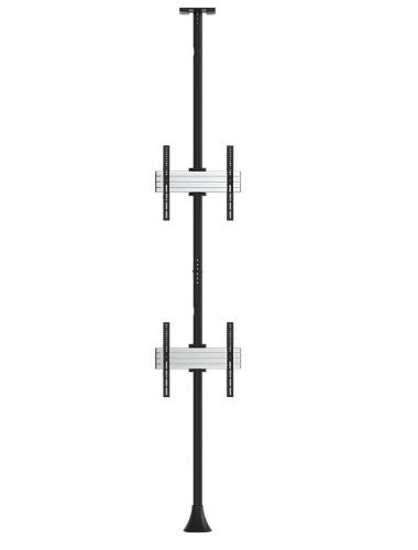 Atdec ADBS-1X2-4FCF monitor mount / stand Black Floor