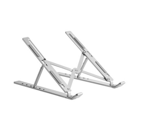 Brateck (LS)Brateck LPS03-3-03 Portable 6-Level Adjustable Aluminum Laptop Riser For most 11'-15' laptops, tablets and more (Silver)