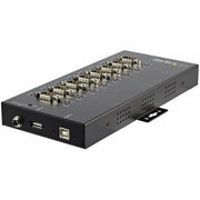 StarTech.com 8 Port Serial Hub USB to RS232/RS485/RS422 Adapter - Industrial USB 2.0 to DB9 Serial Converter Hub - IP30 Rated - Din Rail Mountable Metal Serial Hub - 15kV ESD Protection - TAA