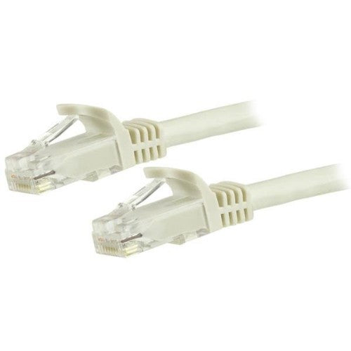 StarTech.com 3m CAT6 Ethernet Cable - White CAT 6 Gigabit Ethernet Wire -250MHz 100W PoE RJ45 UTP Network/Patch Cord Snagless w/Strain Relief Individually Tested