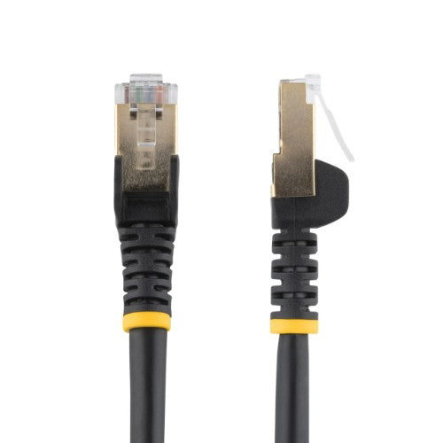 StarTech.com 1m CAT6a Ethernet Cable - 10 Gigabit Shielded Snagless RJ45 100W PoE Patch Cord - 10GbE STP Network Cable w/Strain Relief - Black Individually Tested/Wiring is UL Certified/TIA