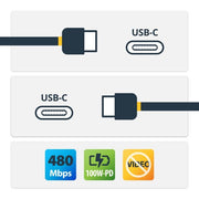 StarTech.com 13ft (4m) USB-C Fast Charging Cable, Charge & Sync, 100W (5A) PD, USB 2.0, USB-IF Certified - Black USB C Charging Cord