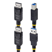 StarTech.com 10ft (3m) DisplayPort and USB 5Gbps KVM Cable, 4K 60Hz, Universally Compatible DP 1.2/USB 3.0 Combo Cable for KVM Switches