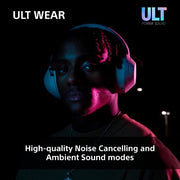 Sony ULT WEAR - Wireless Bluetooth Headphones with ULT POWER SOUND, Ultimate Deep Bass, Noise Cancelling, Clear Call Quality, Up to 30hr Battery Life, IOS & Android