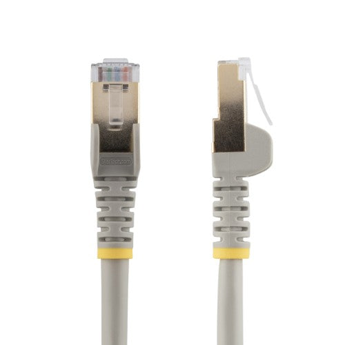 StarTech.com 0.50m CAT6a Ethernet Cable - 10 Gigabit Shielded Snagless RJ45 100W PoE Patch Cord - 10GbE STP Network Cable w/Strain Relief - Grey Individually Tested/Wiring is UL Certified/TIA