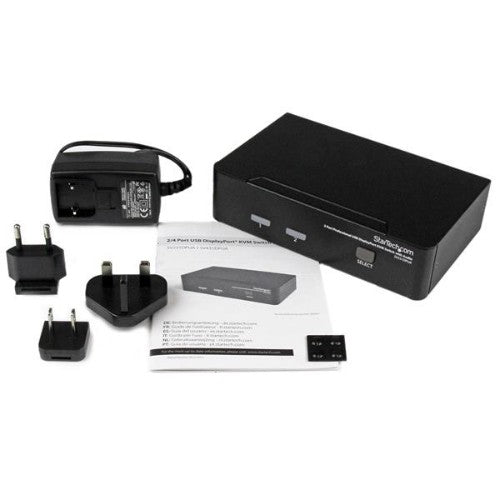 StarTech.com 2 Port Professional USB DisplayPort KVM Switch with Audio - TAA