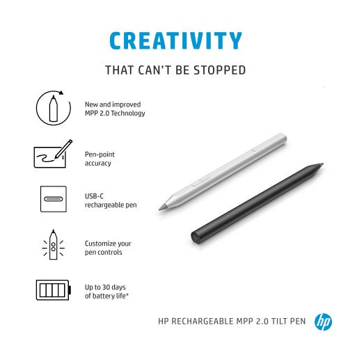 HP Rechargeable MPP 2.0 Tilt Pen (Black)