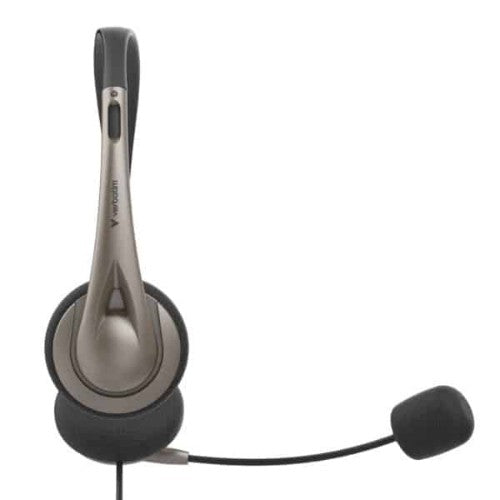 Verbatim 66556 headphones/headset Wired Head-band Calls/Music USB Type-A Black, Grey