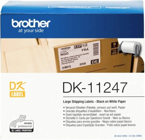 Brother DK-11247 label-making tape Black on white