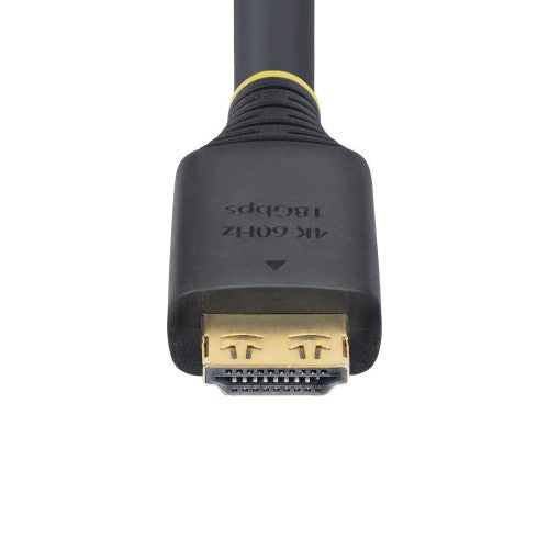 StarTech.com 20ft (6.1m) High Speed HDMI Cable with Gripping Connectors, 4K 60Hz/1440p 144Hz, HDR10/HDCP 2.2/ARC, 18Gbps, UHD HDMI Cord for TV/Monitor/Display, TPE Jacket
