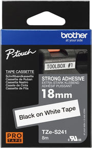 Brother TZE-S241 label-making tape Black on white TZ