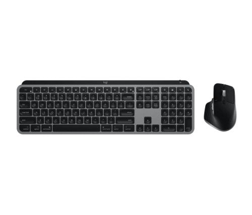Logitech MX Keys S Combo for Mac keyboard Mouse included Home/Office RF Wireless + Bluetooth QWERTY US English Grey