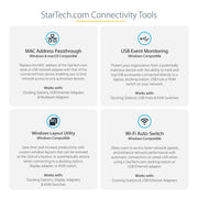 StarTech.com USB-C Multiport Adapter Hub, USB-C to 4K 60Hz HDMI, Gigabit Ethernet and 100W Laptop Charging for Macbook Pro / Air and Windows