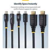 StarTech.com 2m (6ft) Certified Ultra High Speed HDMI Cable, 8K 60Hz/4K 120Hz, HDMI 2.1 Cable with HDR10+ / eARC, 48Gbps, 8K HDMI Cord for Monitor/TV/Display, Flexible TPE Jacket