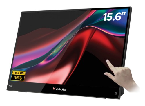 Verbatim 32407 portable TV/monitor Portable monitor Black 39.6 cm (15.6") LCD 1920 x 1080 pixels
