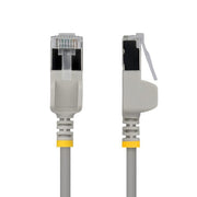 StarTech.com 1.5m Gray Ultra Slim Cat6A Ethernet Cable, Snagless, FTP, Pure Bare Copper Wire, 34AWG Slim RJ45 Network Patch Cord, Individually Tested