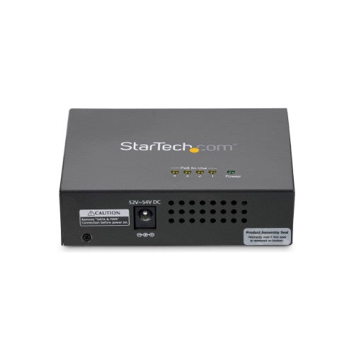 StarTech.com 4-Port Gigabit Midspan - PoE+ Injector - 802.3at/af - TAA