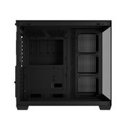 ASUS A32 Black ATX dual-chamber case with panoramic design supporting up to 420mm graphics cards in length 360mm radiators and CPU air coolers up to 165mm in height