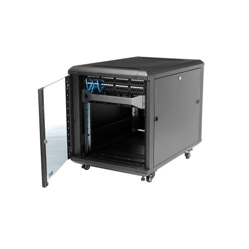StarTech.com 12U Enterprise-Grade Server Rack Cabinet, 19in Enclosed 4-Post Rack with 29in (75cm) Mounting Depth and 1764lb (800kg) Weight Capacity
