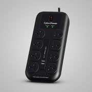 CyberPower CPSURGE08USB-ANZ surge protector Black 8 AC outlet(s) 240 V 2.1 m