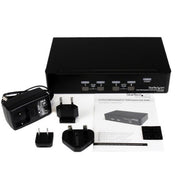 StarTech.com 4 Port USB DisplayPort KVM Switch with Audio - TAA