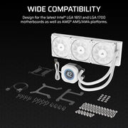 Corsair Nautilus 360 RS Processor All-in-one liquid cooler 12 cm White