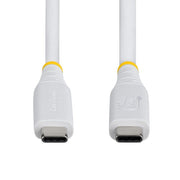 StarTech.com 1m (3ft) USB4 Cable, 40Gbps, USB-IF Certified USB-C Cable, 240W PD, 8K 60Hz/4K 240Hz DP2.1 DP40, TPE Jacket, Thunderbolt 4 Compatible - White USB-C Cord