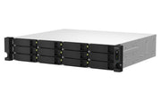 QNAP TS-1264U-RP NAS Rack (2U) Intel® Celeron® 8 GB DDR4 0 TB QNAP QTS Aluminium, Black
