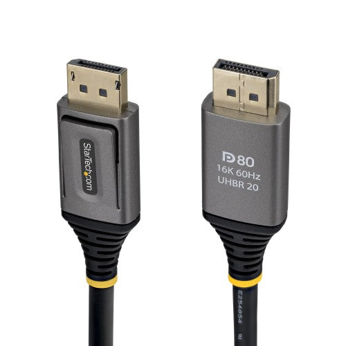 StarTech.com 1.5m DisplayPort 2.1 Cable, VESA Certified DP80 DisplayPort Cable, Uncompressed 10K/8K 60Hz, 16K 60Hz/8K 240Hz w/DSC 1.2a, DP 2.1 Monitor Cord
