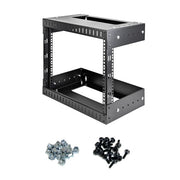 StarTech.com 2-Post 8U Heavy-Duty Wall Mount Network Rack, 19" Open Frame Server Rack with Adjustable Depth, Wall Mount Data Rack for IT / AV / Patch Panel / Computer Equipment - Cage Nuts and Screws Included