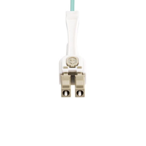 StarTech.com 5m (16.4ft) LC to LC (UPC) OM4 Multimode Fiber Optic Cable w/Push Pull Tabs, 50/125µm, 100G, Bend Insensitive, Low Insertion Loss - LSZH Fiber Jumper Cord