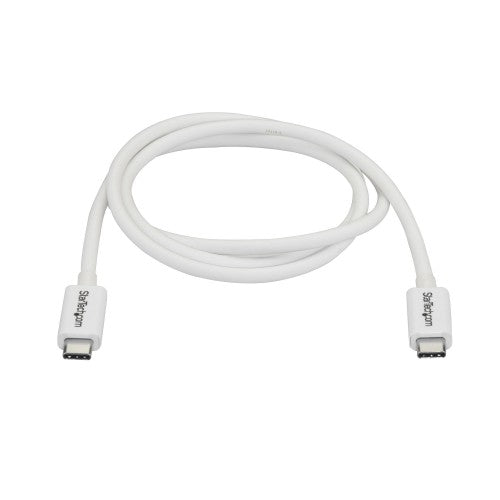 StarTech.com 3.3ft (1m) Thunderbolt 3 Cable, 20Gbps, 100W PD, 4K, Thunderbolt Certified, Compatible with Thunderbolt 4/USB 3.2/DisplayPort