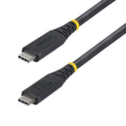 StarTech.com 50cm (1.6ft) USB4 Cable, 40Gbps, USB-IF Certified USB-C Cable, 240W PD, 8K 60Hz/4K 240Hz DP2.1 DP40, TPE Jacket, Thunderbolt 4 Compatible - Black USB-C Cord