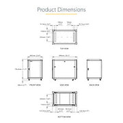StarTech.com 15U Enterprise-Grade Flat Pack Server Rack Cabinet, 19in Enclosed 4-Post Rack with 29in (75cm) Mounting Depth and 1764lb (800kg) Weight Capacity