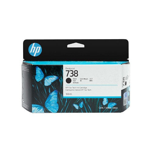 HP 738B 130-ml Black DesignJet Ink Cartridge print head Thermal inkjet