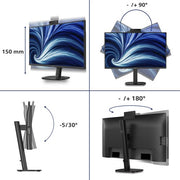 Philips 3000 series 27B2U3601H/75 computer monitor 68.6 cm (27") 2560 x 1440 pixels Quad HD LCD Black
