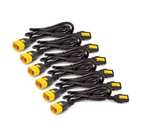 APC Power Cord Kit (6 ea), Locking, C13 to C14, 1.8m